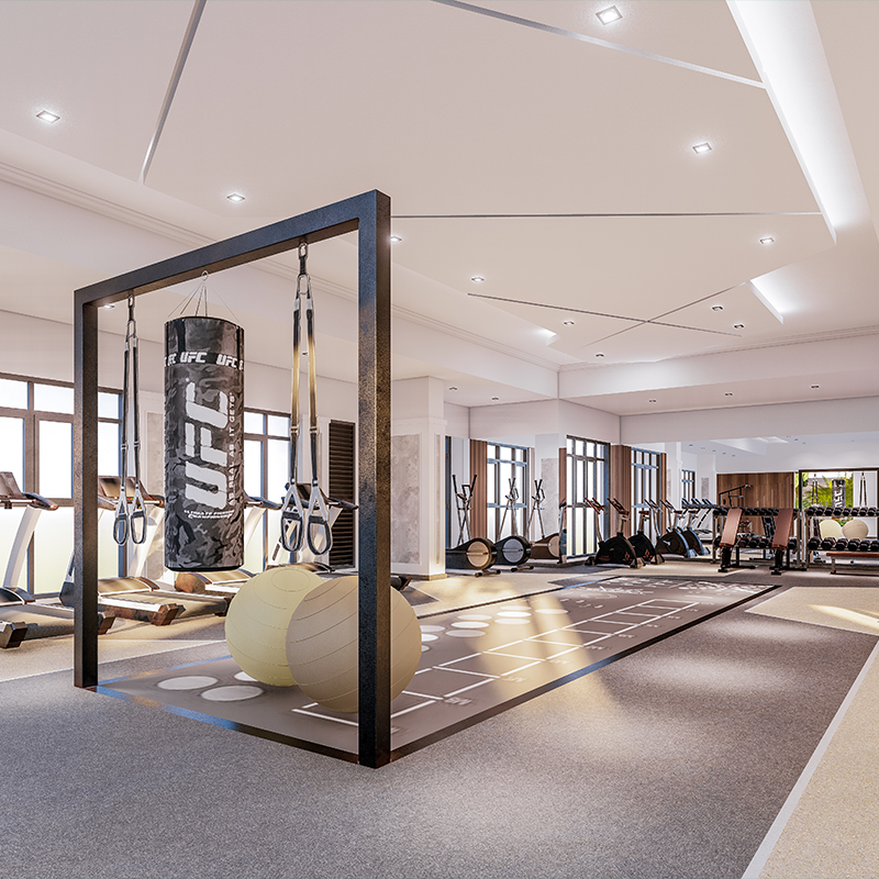 Modern gym area